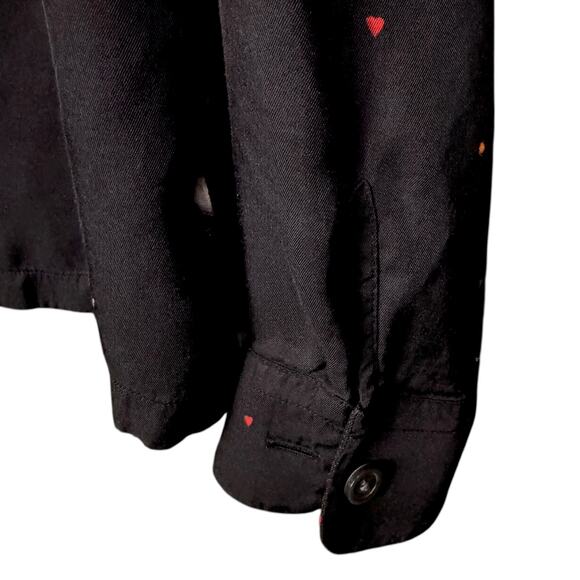 Allsaints Galaxy Space Print L/S Camp Collar Button Down Black Shirt Men's XL - Picture 8 of 9